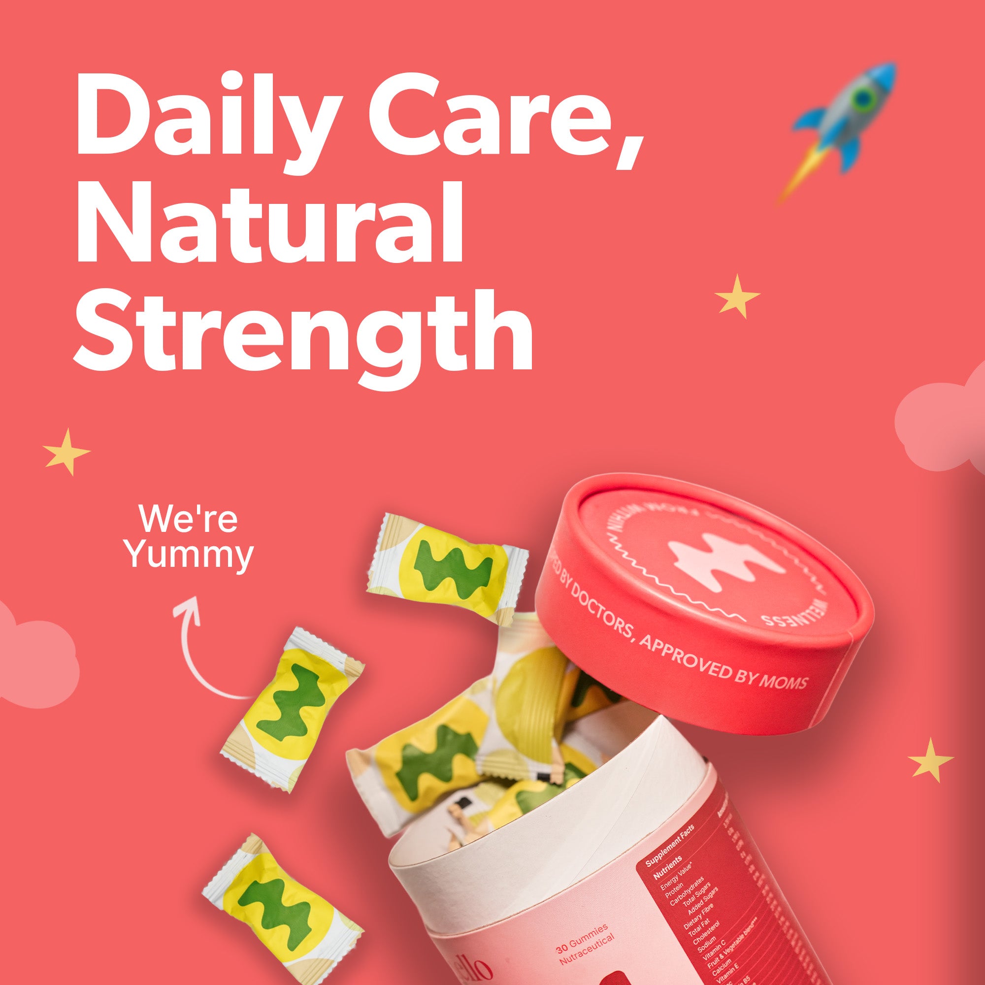 Kids Daily Multivitamin and Fibre (Strawberry Flavour)