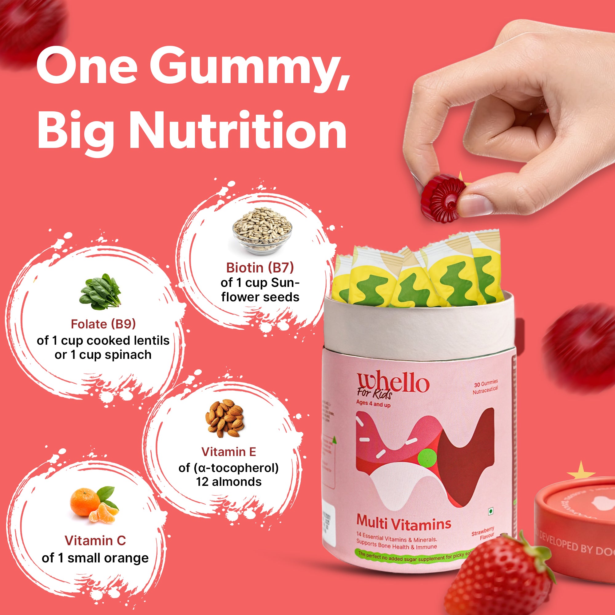 Kids Daily Multivitamin and Fibre (Strawberry Flavour)
